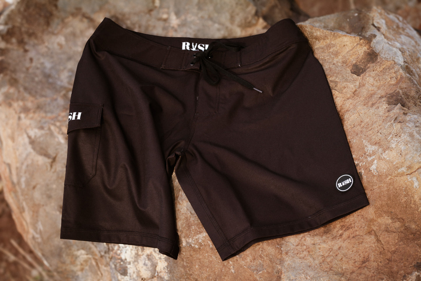 Mens Smokey Black Board Shorts