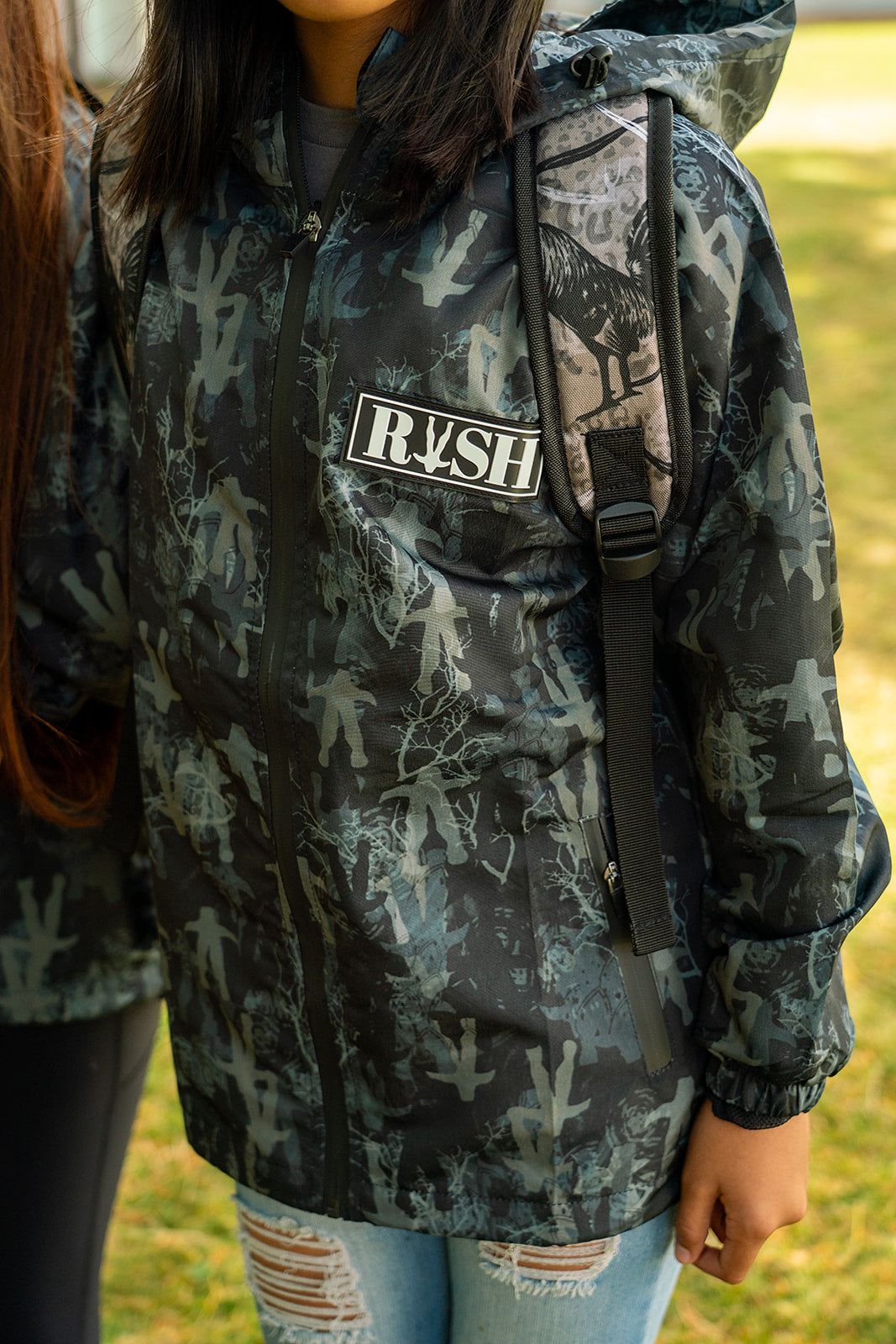 Dark Waiwi Jaw Windbreaker
