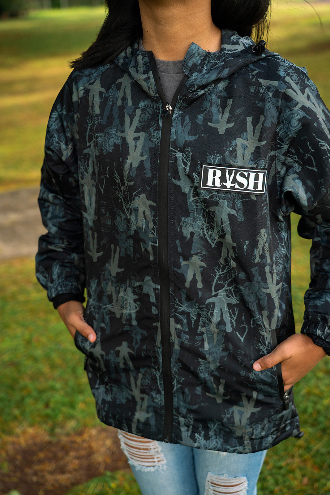 Dark Waiwi Jaw Windbreaker