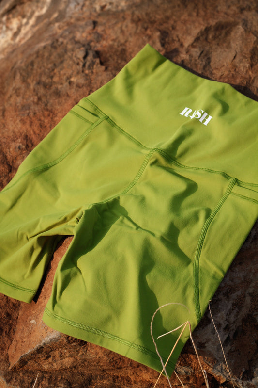 Lime Biker Shorts