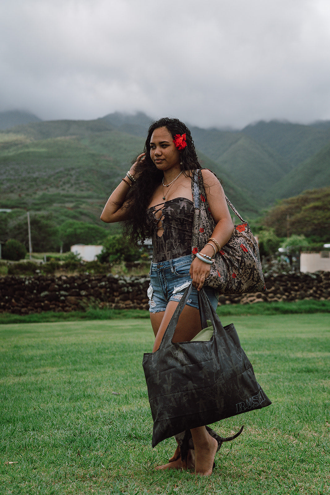 Dark Waiwi Foldable Shopping Bag