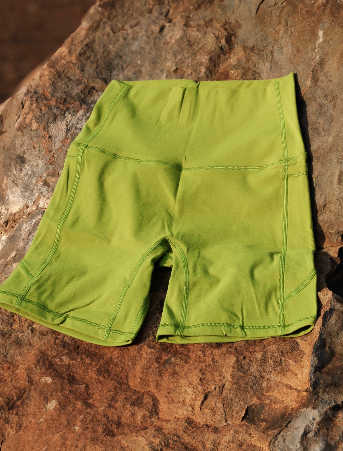 Lime Biker Shorts