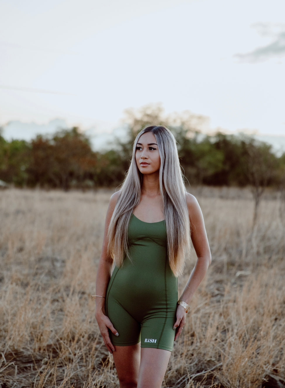 Olive Active Romper